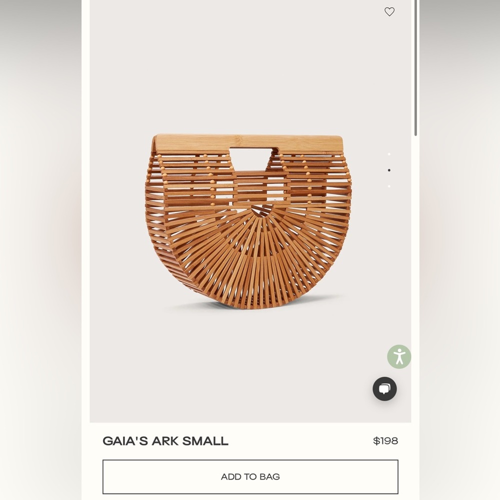 Cult Gaia Small Semi-Circle Bamboo Handbag - Tan